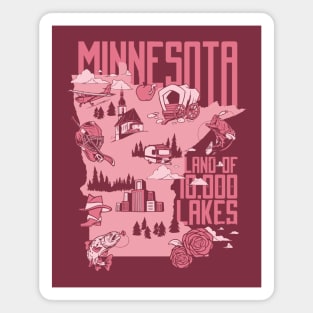 Minnesota Land of 10,000 Lakes // Land of Ten Thousand Lakes Magnet